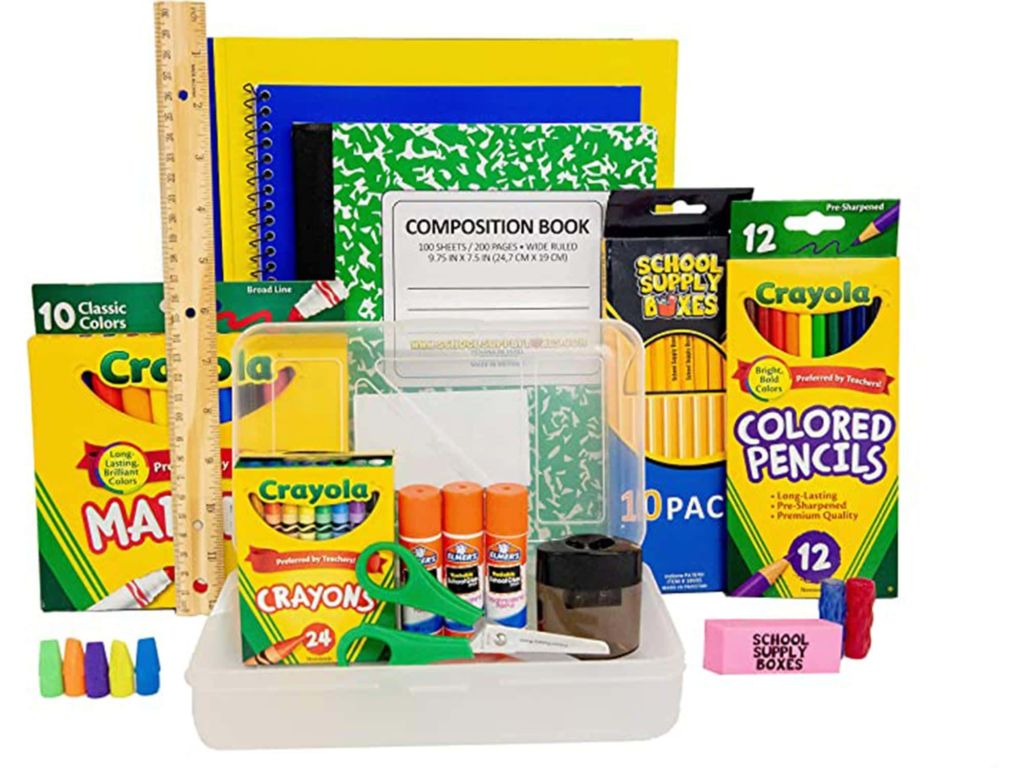 School supply boxes