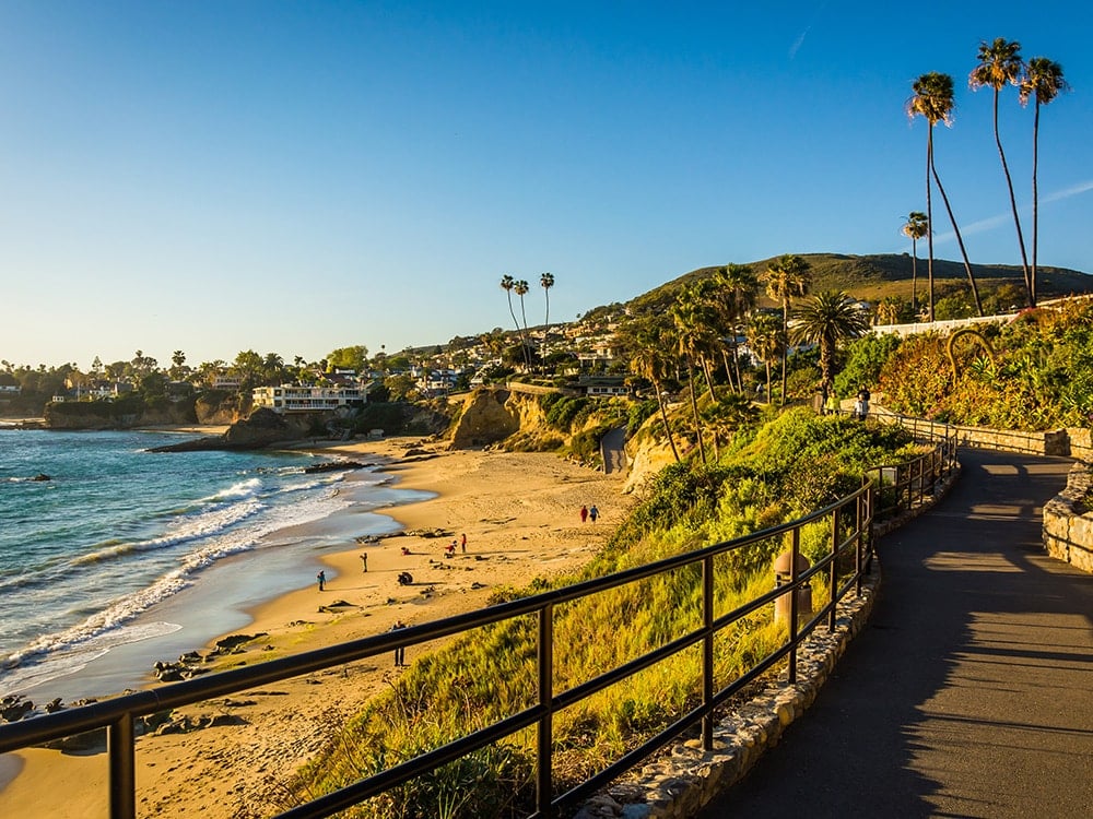A beach path in Laguna Beach, California