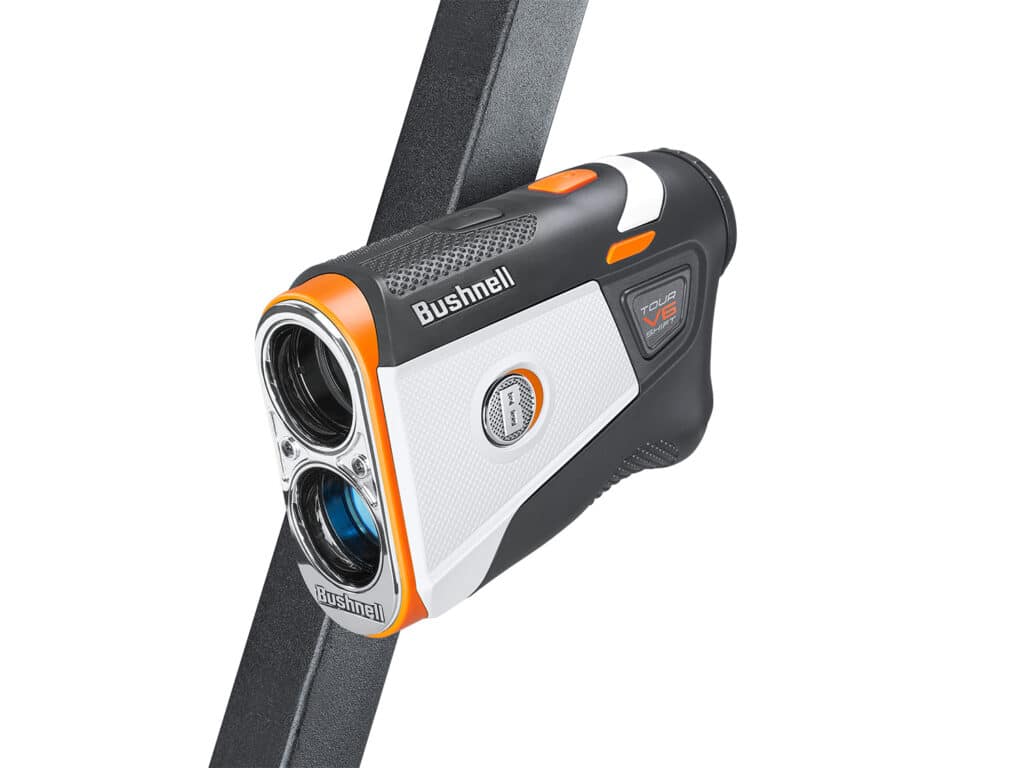 The brand new Bushnell Tour V6 Shift laser rangefinder.