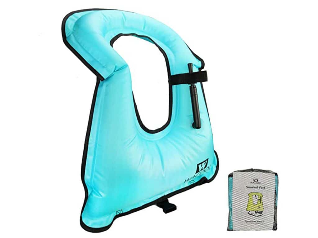WACOOL Inflatable Snorkel Diving Swimming Scuba Vest Jacket