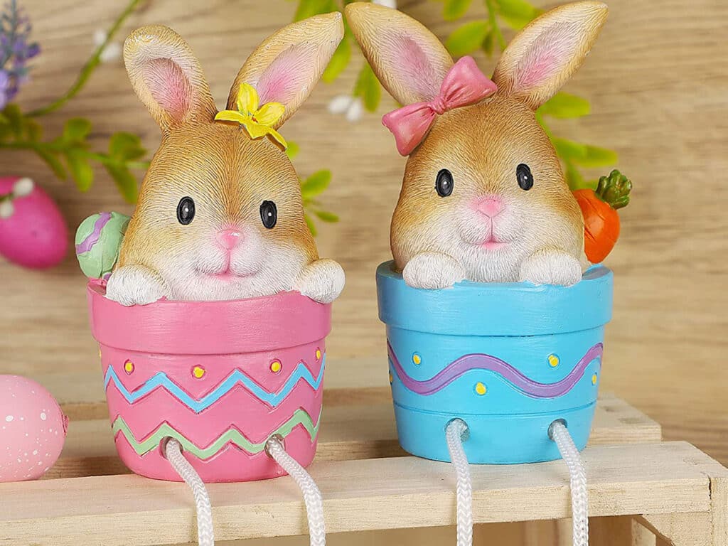 Lulu Home Easter Bunny Figurine, Set of 2