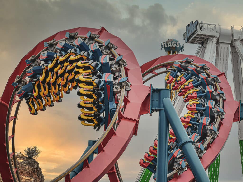 Like this ride at Six Flags Fiesta Texas, Florida still offers plenty of high-speed coasters in the state - just none with the Six Flags label.