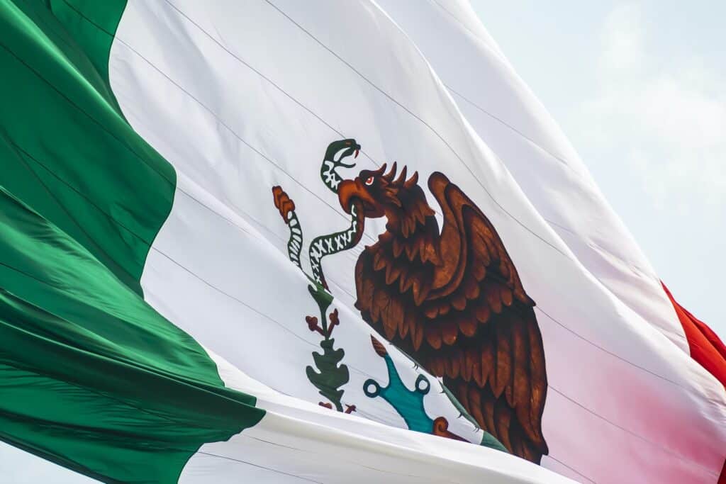 It’s not the Mexican flag that flies over the largest Cinco de Mayo celebration.
