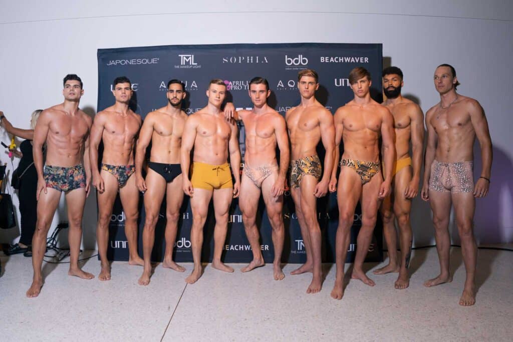 Male models at Miami Swim Week