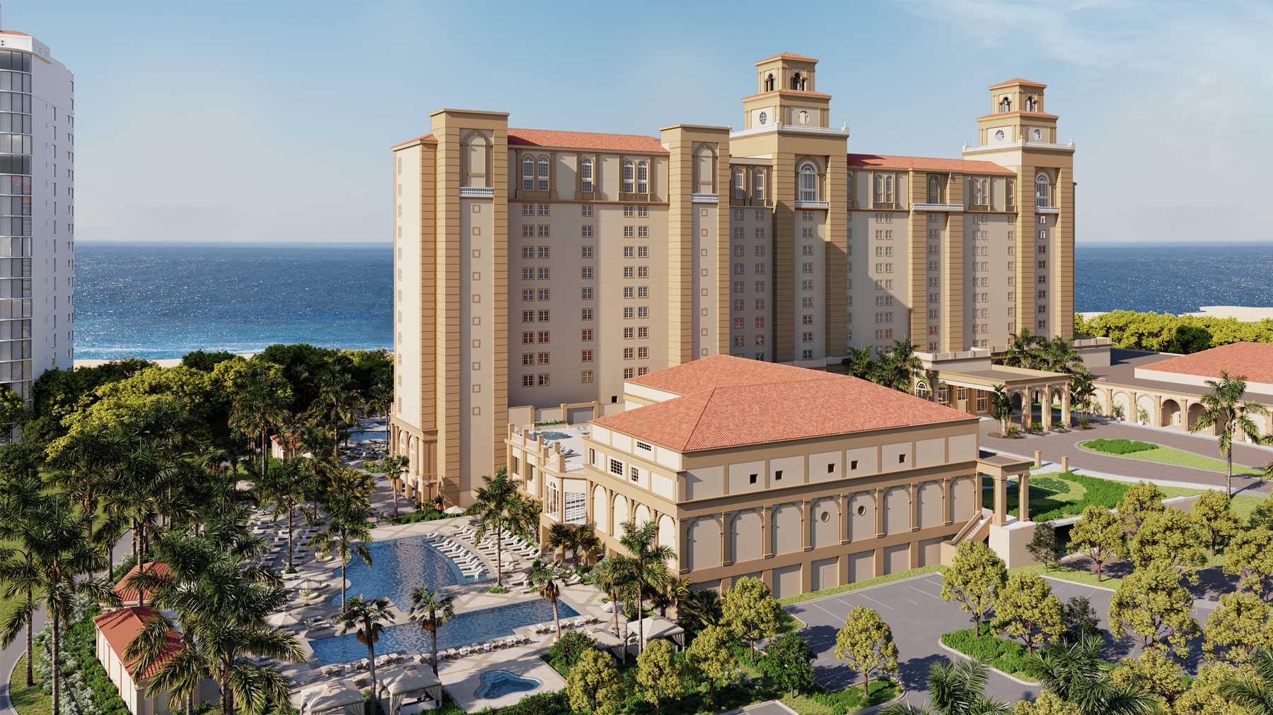 The Vanderbilt Tower is the resort's Club Level tower with enhanced amenities and direct views of the Gulf of Mexico.