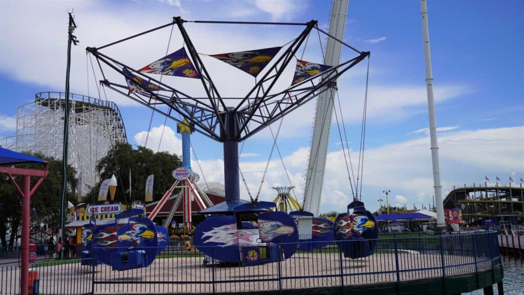 The Screaming Eagles ride at Fun Spot Orlando.