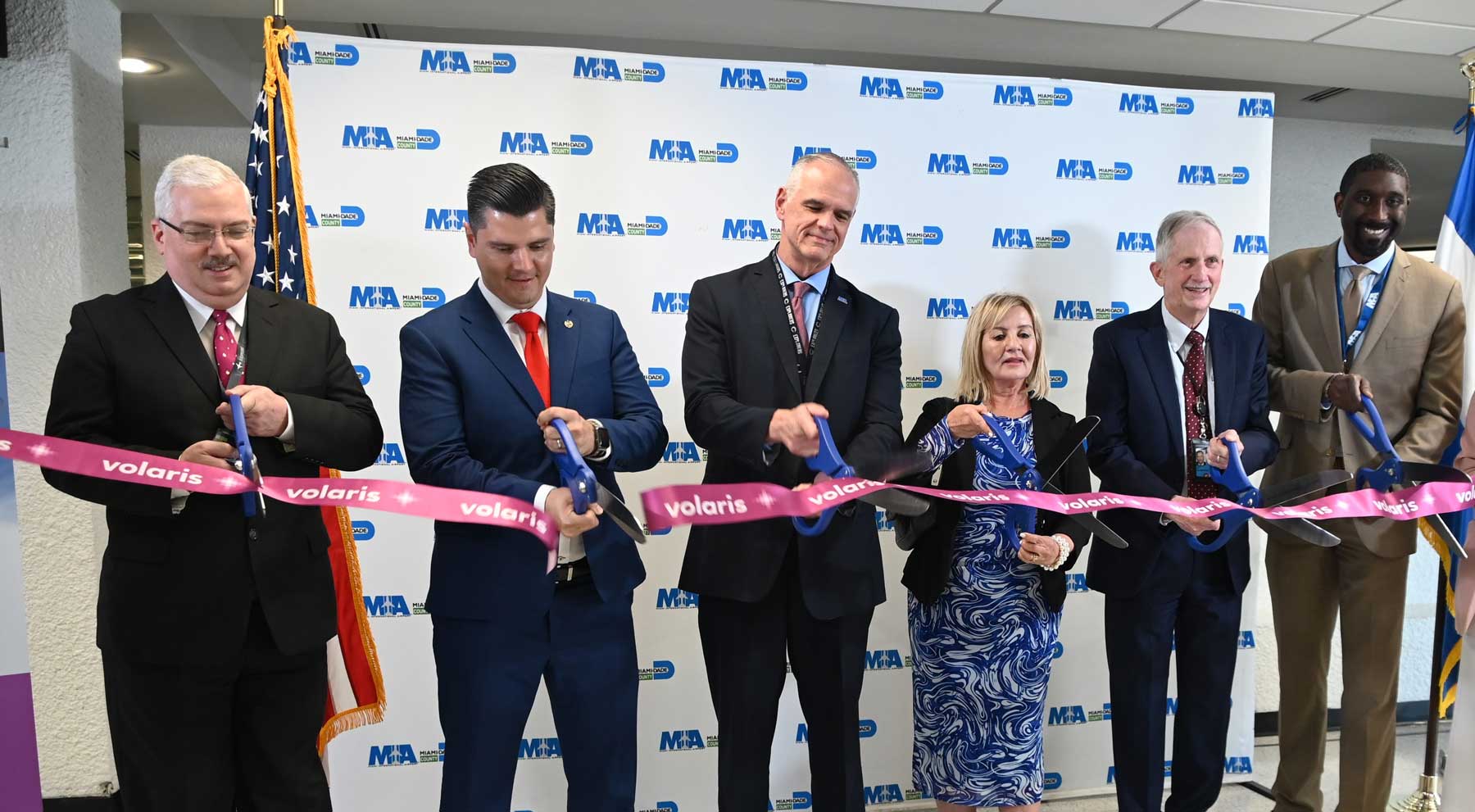 Officials with Volaris and Miami International cut the ribbon on the new service.