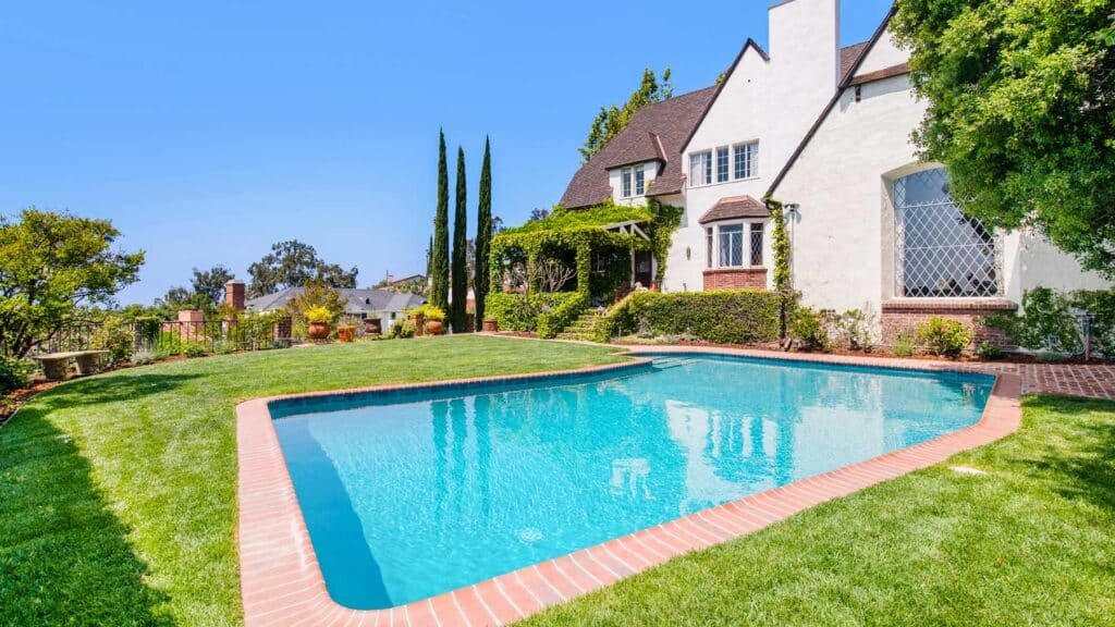 Pool view at the Walt Disney home