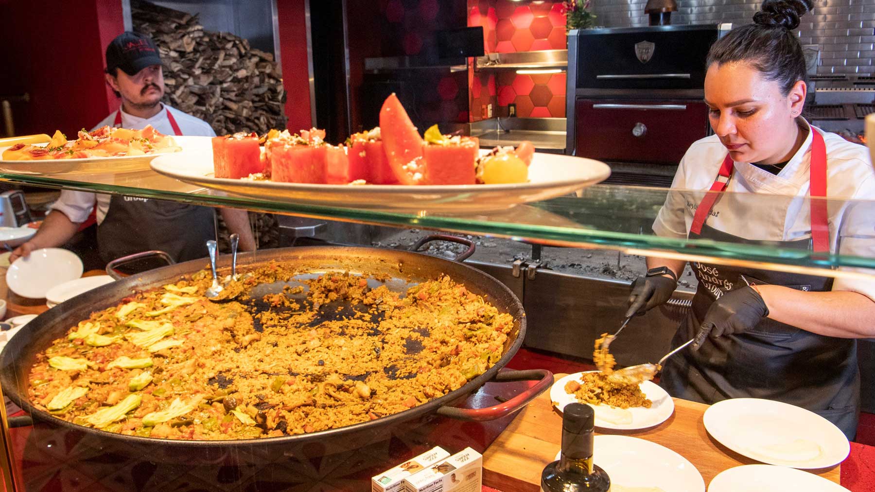 Giant pan of paella