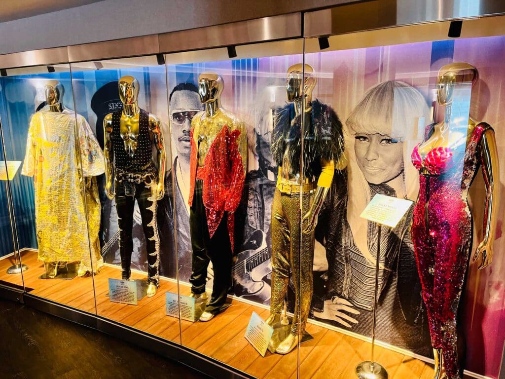 Rock star outfits on display