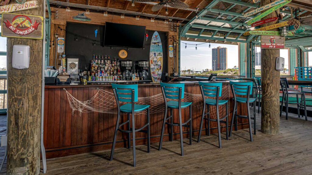 A seaside bar