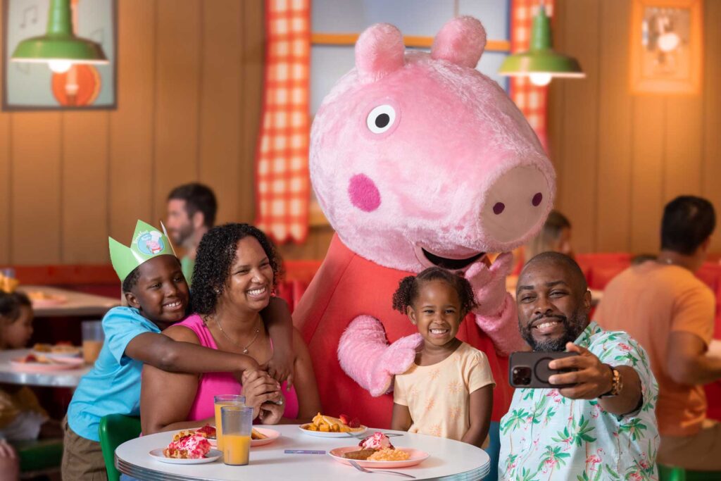 Peppa Pig with breakfast guests