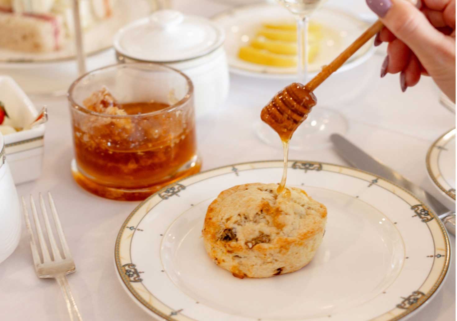 Woman preparing a scone