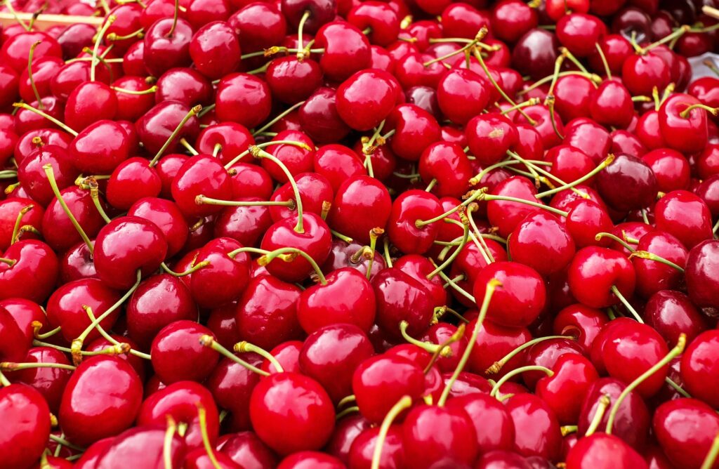 A bunch of cherries